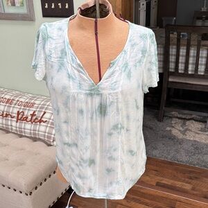 Knox Rose Green and White Blouse